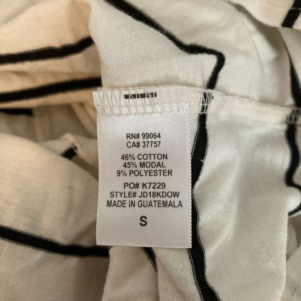 Billabong Dress Womens Sz S White Striped Knit‎ T-shirt Mini Cutout Back - Picture 7 of 9